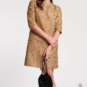 Frances Valentine Gold Sequin Mini Dress